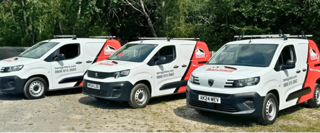 Our fleet of gutter cleaning vehicles in Kirkintilloch