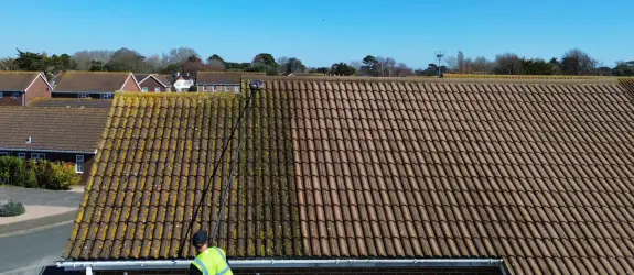 Roof cleaning a healthcare centre in Kirkintilloch